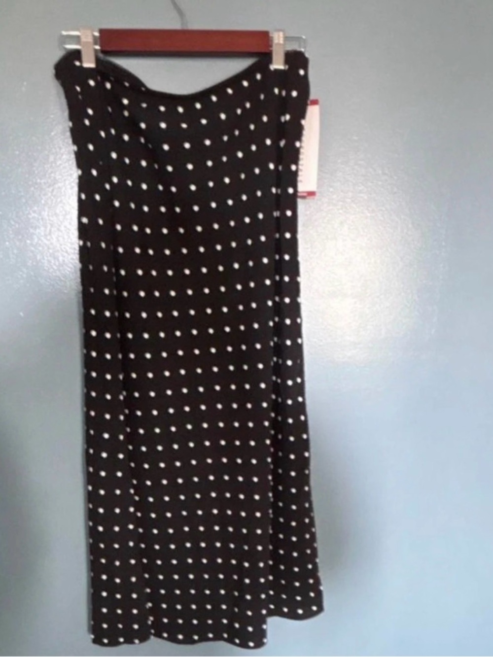 Aeropostale Black Maxi Skirt with White Polka Dots